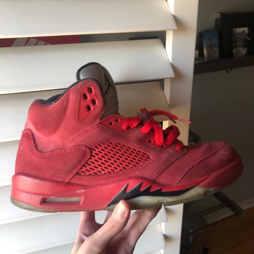Jordan 5 Red Suede Size 11 - Picture 7 of 10